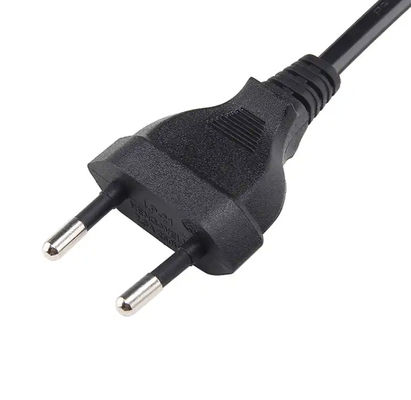VDE 인증 EU 전원 전선 연장 케이블 2.5A 250V 2 핀