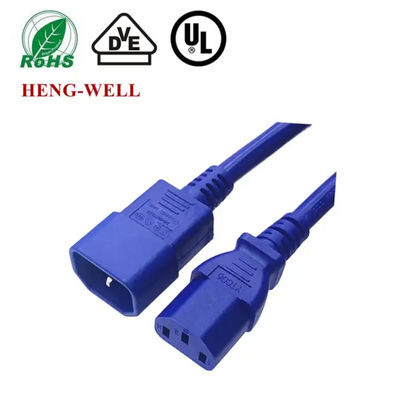 IEC C13 C14 C19 C20 C21 전원 케이블 18/16/14AWG 파란색/붉은/검은 연장 전원 케이블