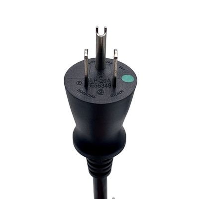 3 핀 미국 전원 케이블 NEMA 5-15P ~ IEC C13 녹색 점 미국 의료 플러그