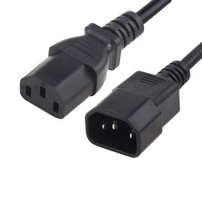 10A 125V 연장 전력 케이블 UL 승인 IEC C13 C14 연결 케이블