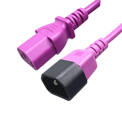 C13 C14 연장 전력 케이블 VDE UL 16A 250V 3 핀 플러그 IEC 케이블