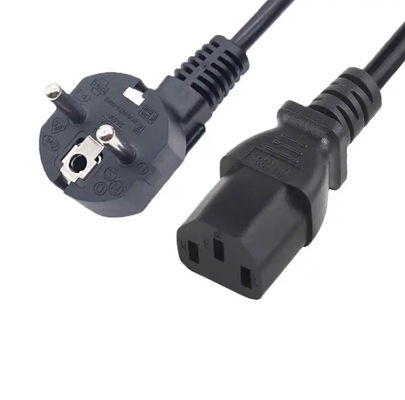 VDE 16A 250V 3 핀 플러그 C13 EU 전원 케이블