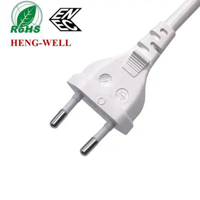 IEC C7 EU AC 전력 전구, 2.5A 250V 2 핀 ENEC VDE 가정 전력 케이블 EU 플러그