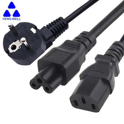 VDE 3 프론그 전원 케이블 KC 인증 16A 250V C13 C5 플러그 남성에서 여성 AC 전원 케이블