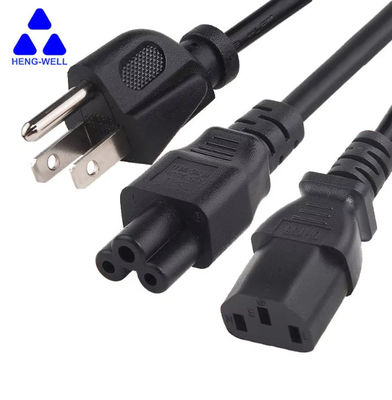 UL 3 와이어 미국 전원 전선 18AWG 전기 NEMA 5-15p IEC C13 노트북 케이블