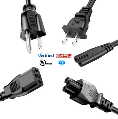 7A-10A 125V 미국 전원 확장 케이블 Nema5-15P 플러그